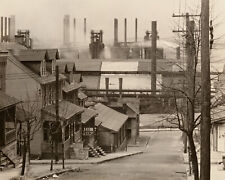 Old 8X10 Photo, 1930's Bethlehem houses and steel mill. Pennsylvania 5233735 picture