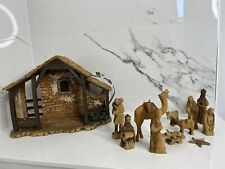 Fontanini Lighted Stable Nativity Heirloom Collection 5”Roman Works+10 Figurines picture