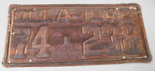 1942 Oklahoma passenger car license plate picture