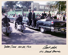 John F Kennedy assassination Dealy Plaza Clint Hill Signed 8x10 REPRINT 4 picture