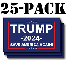 25PCS SET TRUMP 2024 BUMPER STICKER STICKERS TAKE SAVE AMERICA BACK DONALD MAGA picture