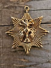 VINTAGE RELIGIOUS PEACE DOVE GOLD STAR PENDANT - VERY Nice picture