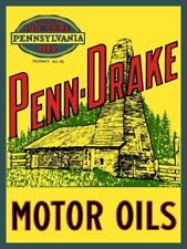 PENN DRAKE Pennsylvania Motor Oil NEW METAL SIGN: 12 x 16