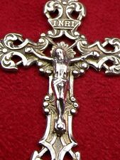 Bishop's Estate Collection Vintage Sterling Silver Rosary Cross Crucifix Pendant picture