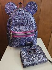 2019 Purple Potion Loungefly Disney  Bag USED with Matching Wallet SET Only picture