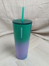 New Starbucks Summer 2022 Blue Green Pink Ombre Tumbler 24oz Venti Cup picture