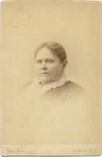 She Walked The Earth CABINET CARD Antique Portrait FOUND PHOTO Woman bw 01 37 Q picture