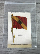 Vintage Early 1900s Bern Flag Egyptienne Straights Cigarettes Tobacco Silk picture