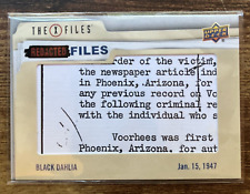 2019 X-Files UFOs and Aliens Redacted Files Level One Black Dahlia #RF-4 Vorhees picture