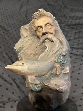 Signed Sculpture Dolphin Merman Mermaid Rick Cain S/N 897/2000 picture