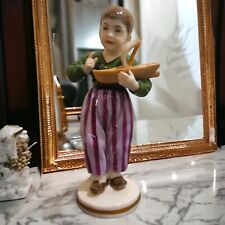 19th Century German Ludwigsburg Porcelain Style Boy with Regatta Boat Figurine picture