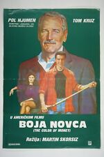 THE COLOR OF MONEY exYU movie poster 1986 PAUL NEWMAN TOM CRUISE MARTIN SCORSESE picture