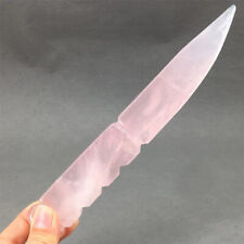 Natural Pink Rose Knife Quartz Crystal Carved Polished Reiki Healing 1pc picture
