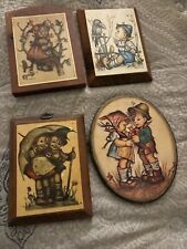 Set of 4 Vintage Hummel Wooden Wall Plaques lot picture