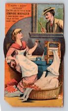 Empire Wringer Man Talking Through Window Woman Diecut Young Allentown PA P35 picture