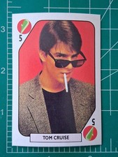 1988 tele banco ROCK Pop Music & MOVIE Stars CARD TOM CRUISE RISKY BUSINESS picture