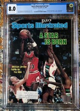 Michael Jordan A Star Is Born 1984 Sports Illustrated CGC 8.0 picture