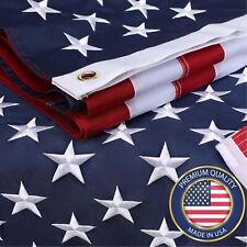 American Flag Embroidered 3x5FT Outdoor Heavy Duty Sewn Stripe Stars Yard Decor picture