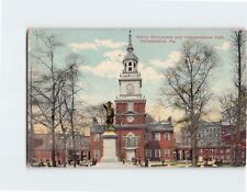 Postcard Barry Monument and Independence Hall Philadelphia Pennsylvania USA picture