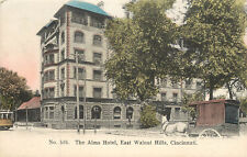 Hand Colored Postcard The Alms Hotel Walnut Hills Cincinnati OH 535 Horse Buggy picture