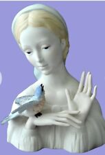 Cybis 1967 Madonna with Blue Bird Porcelain Figurine Bust Sined picture