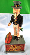 Mechanical Uncle Sam Coin Bank cast iron  Works 11