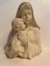 Mikasa Porcelain Madonna and Child Large 7.5 inches Gold Trim picture