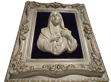 Vintage Plastic Madonna Virgin Mary Statue Mother Mary wall hanging 21
