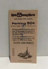 Walt Disney World Florida 50 Cent Parking Ticket Pass 1972 EX Rare picture