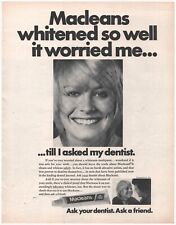 1971 Macleans Toothpaste For Whiter Teeth Vintage Original Magazine Print Ad picture