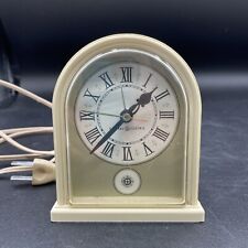 General Electric Alarm Clock Vtg Model 7401 USA Green Dome Shape Roman Numeral picture
