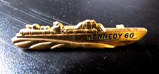 Vintage John F Kennedy PT-109 Boat Gold Pin Political Campaign 1960 Election JFK picture