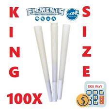 Elements Pre-Rolled Rice Cones King Size Natural Unbleached Unrefined 100 pack picture