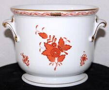 Porcelain Ice Bucket Herend Hungary Chinese Bouquet in Red picture
