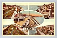 Blackpool-England, North Shore Garden, Rockery Promenade, Vintage Postcard picture