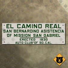 El Camino Real San Bernardino California ACSC highway road sign auto club AAA picture