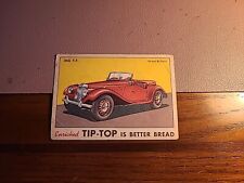 1954 Tip Top Bread Sports Cars MG T.F. G/VG Rare & Nice picture
