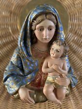 Vintage Madonna & Child Wall Plaque Made In Spain picture
