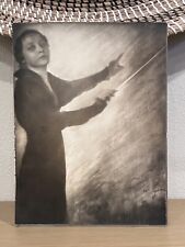 c1920s Ebba Sundstrom Female Conductor Chicago Orchestra Painting Photo 13x10” picture