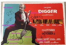 Digger Tom Cruise Autograph London Premiere Signed Jesse Plemons Riz Ahmed A3 picture