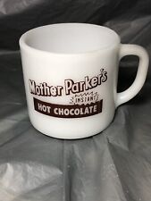Vintage Mother Parker’s Hot Chocolate Federal Milk Glass Coffee Tea Cup Mug picture