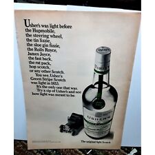 1968 Ushers Green Stripe Scotch vintage Original Print ad picture