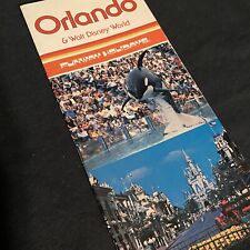 Vintage Orlando Florida Disney Travel Brochure 1979 1980 Shamu Orange Yellow picture