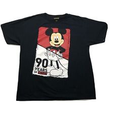 Disney Graphic T-Shirt Men's Extra Large XL Black Mickey Mouse 90 Years Cotton picture