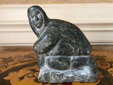 Inuit / Eskimo Hand-Carved Soapstone Sculpture - 8 inches tall picture
