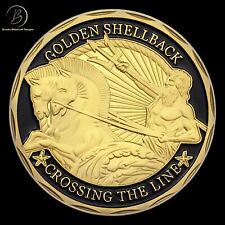 Navy Golden Shellback Crossing the Line Challenge Coin picture
