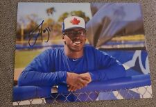 SAMAD TAYLOR SIGNED 8X10 PHOTO TORONTO BLUE JAYS PROSPECT W/COA+PROOF WOW  picture