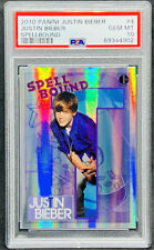 Justin Bieber 2010 Panini Justin Bieber 1st Print Spellbound #4 RC PSA 10 picture