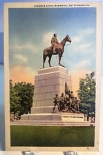 Virginia State Memorial Gettysburg, PA Confederate General Lee Monument Postcard picture