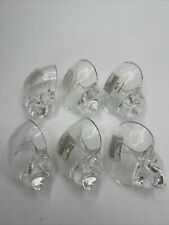 6 Vintage Clear Lucite Snail Shell Napkin Rings Escargot Seashell picture